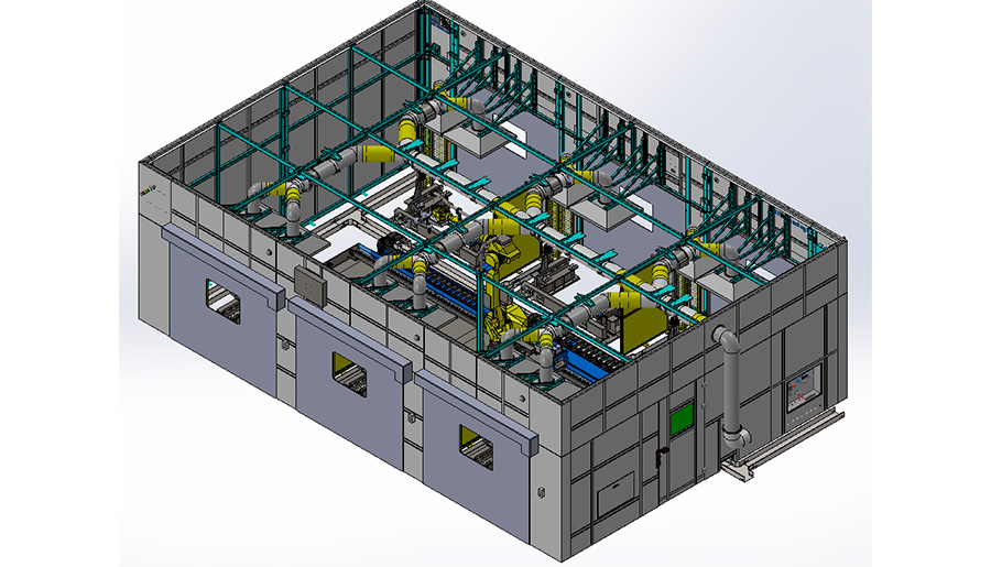 汽車熱成形鋼激光焊接工作站